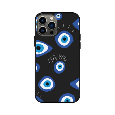 Olivenorma Blue Evil Eye Hamsa Phone Case for iPhone 13/14/15