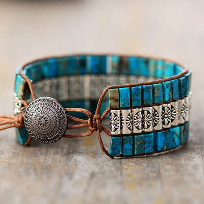 Olivenorma Emperor Stone Boho Adjustable Wrap Bracelet