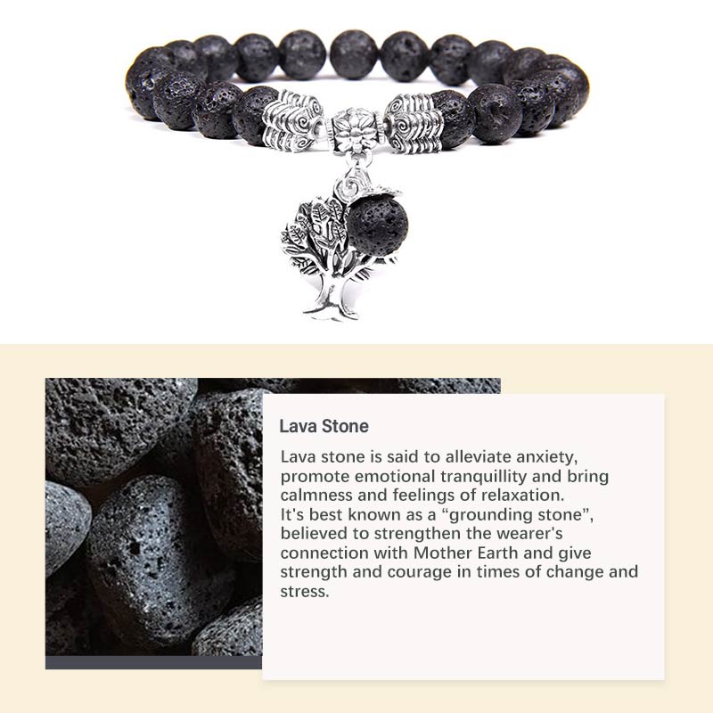 Natural Crystal Tree Of Life Bracelet