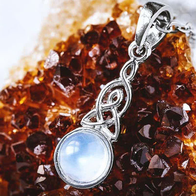 Celtic Knot Moonstone Necklace