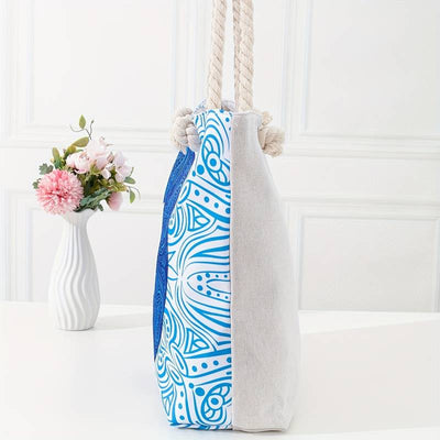 Olivenorma Blue Evil Eye Women Beach Tote Bag