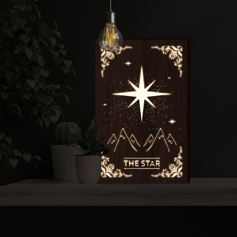 Olivenorma "THE STAR" Wooden Hill Starry Sky Lamp Decoration