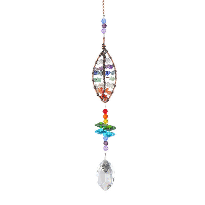 Olivenorma Chakra Reiki Tree Of Life Suncatcher