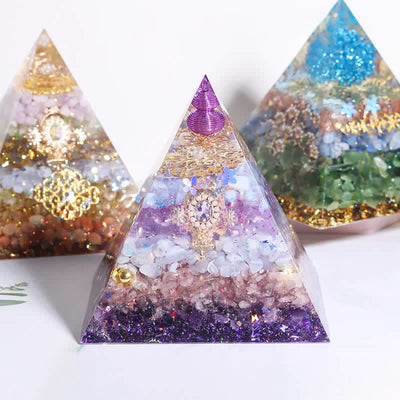 Olivenorma Handmade 12cm Energy Collector Orgone Pyramid