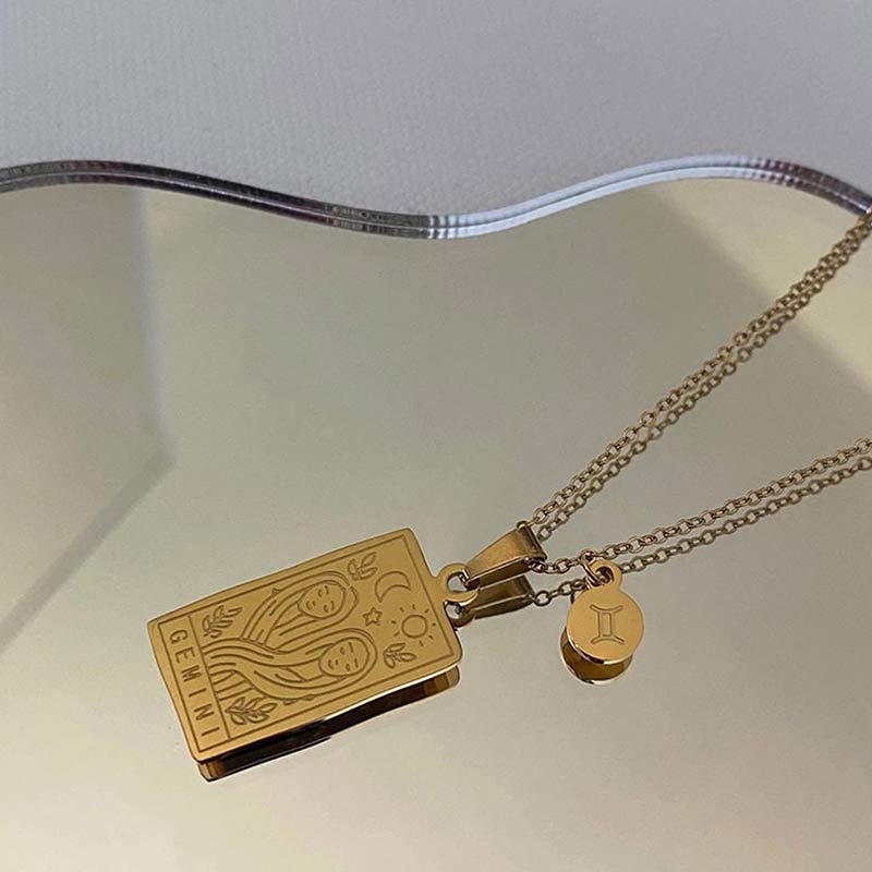 Olivenorma Gold Filled Chain Zodiac Necklace