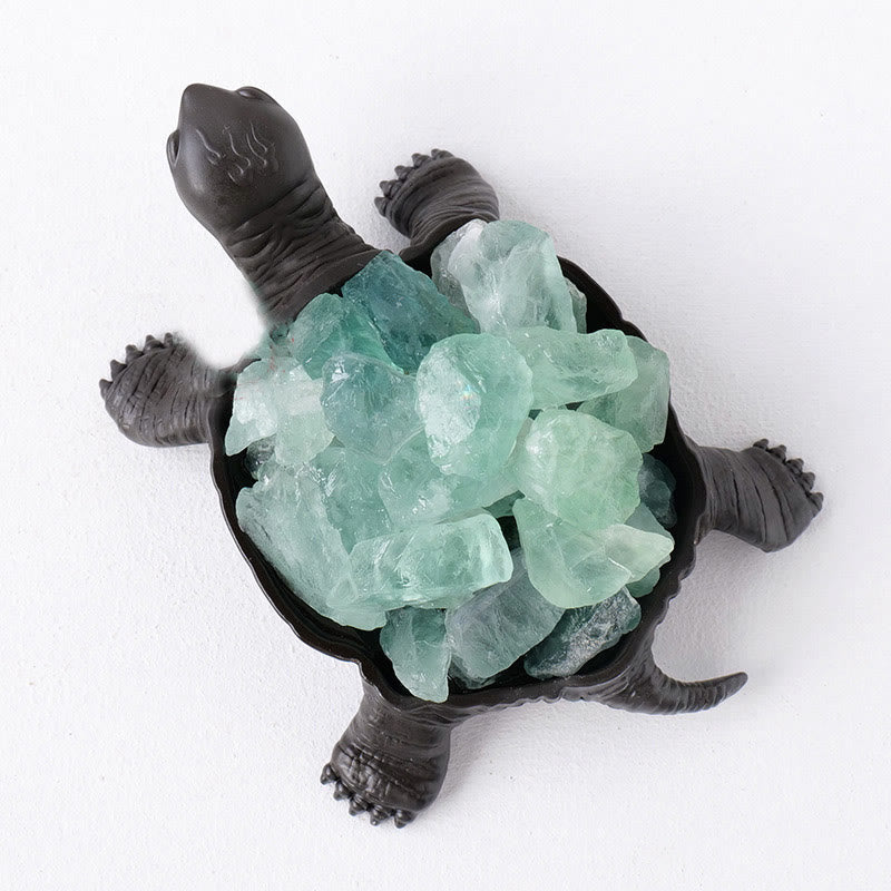 Olivenorma Natural Crystal Cluster Turtle Ornament Lamp Gemstone Decoration