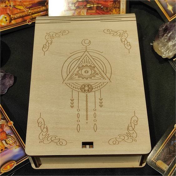 Olivenorma Evil Eye Wooden Tarot Box Ornamet