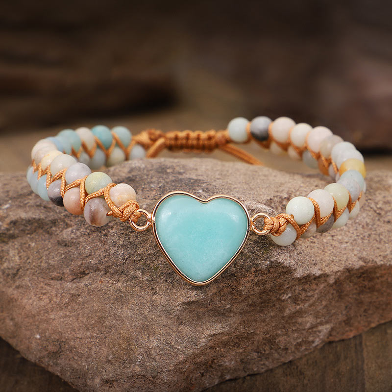 Natural Turquoise Heart Bracelet