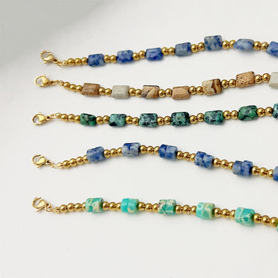 Olivenorma Bohemian Ethnic Stone Column Beaded Bracelet