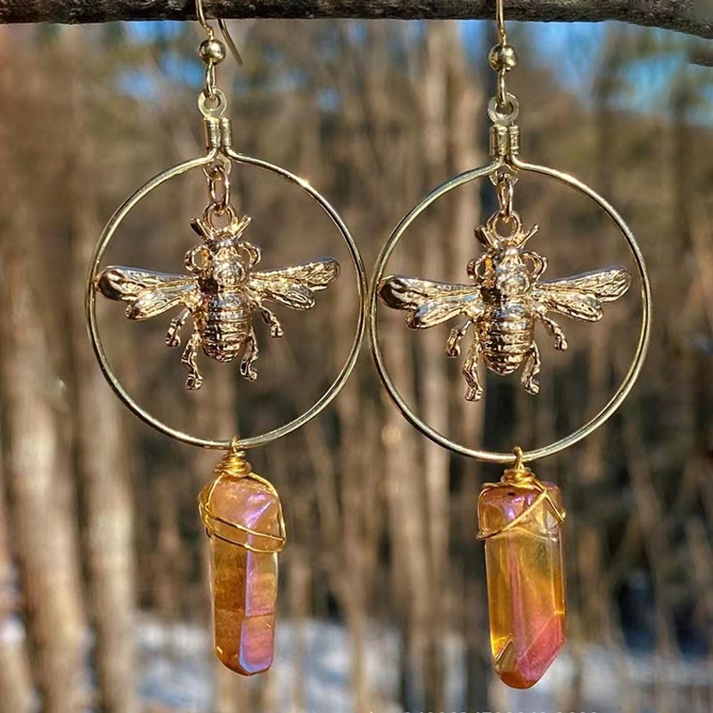 (Clearance 30% OFF / CODE: OFF30) - Natural Crystal Moon Star Mushroom Accessory Earrings