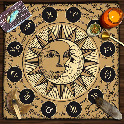 Olivenorma Mandala Moon Phase Divination Tarot Tablecloth