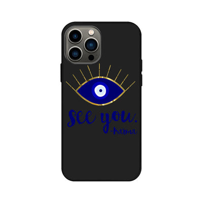 Olivenorma Blue Evil Eye Hamsa Phone Case for iPhone 13/14/15