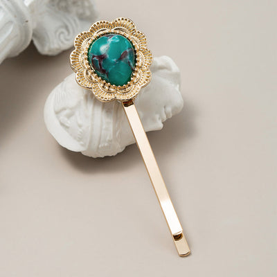 Olivenorma Golden Color Turquoise Bobby Pins Hairpin