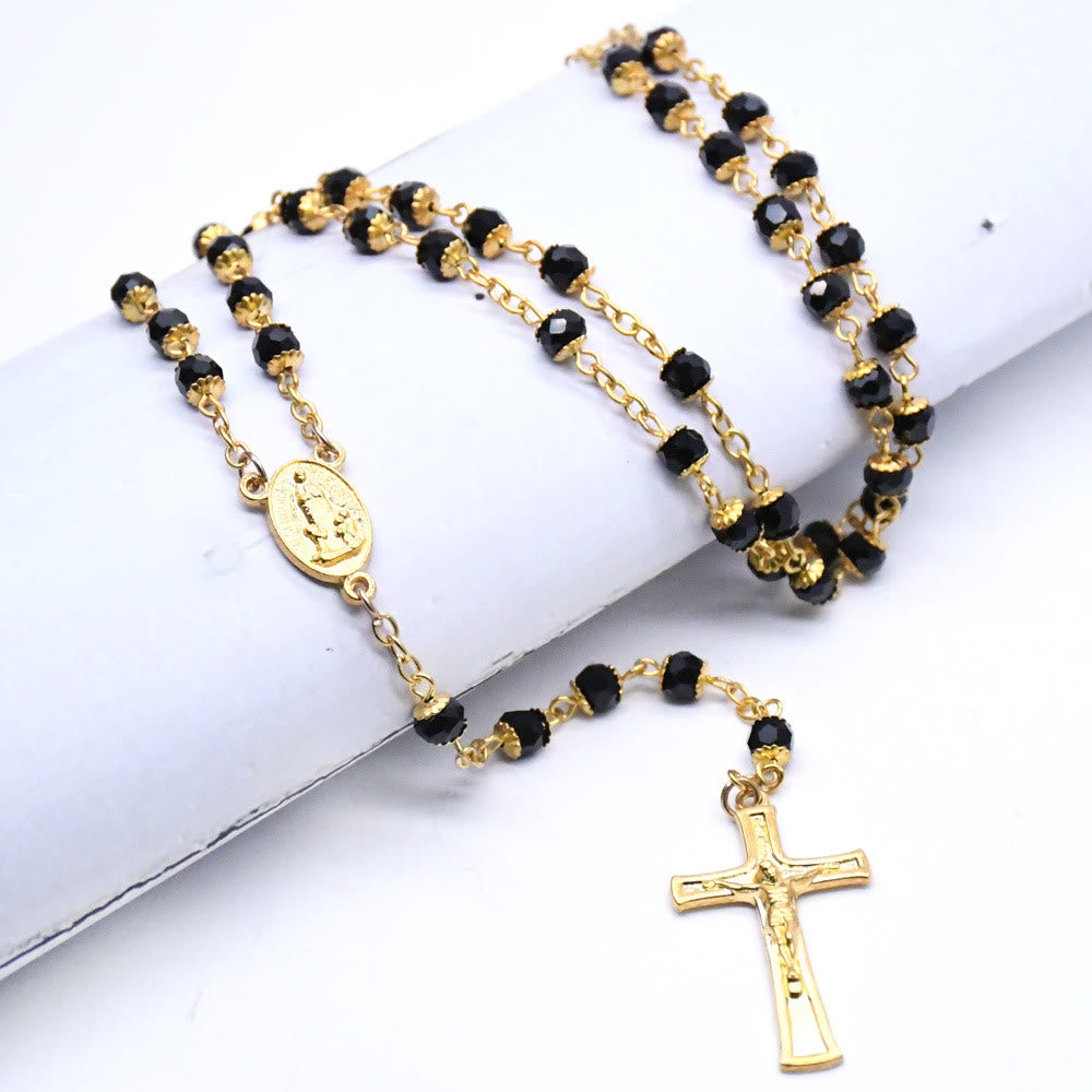 Olivenorma Obsidian Rosary Necklace