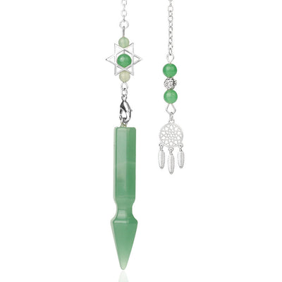 Olivenorma Natural Crystal Metatron Lotus Pendulum