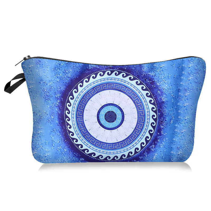 Olivenorma Blue Evil Eye Makeup Cosmetic Bag