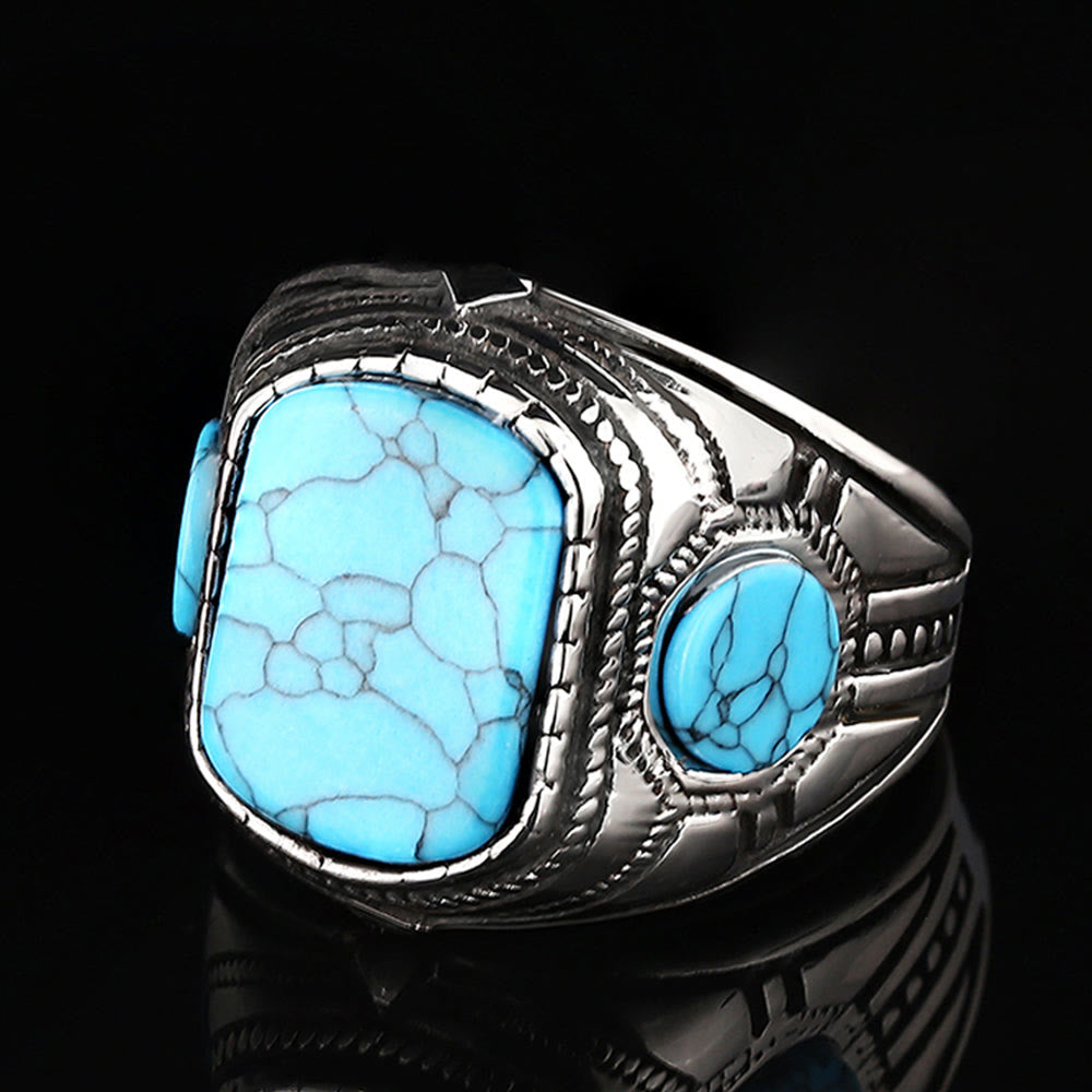 Olivenorma Turquoise Mens Ring