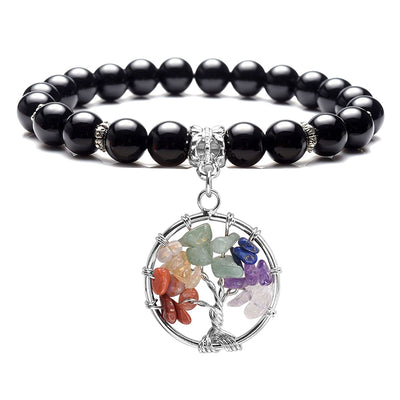 Chakra Tree Of Life Amethyst Bracelet