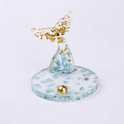 Olivenorma Crystal Gravel Glue Mermaid Tail Phone Holder Decoration