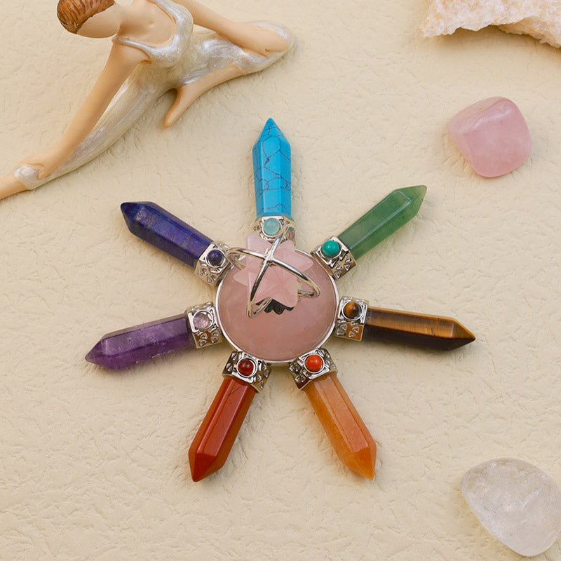 Olivenorma Natural Crystal Chakra Decoration