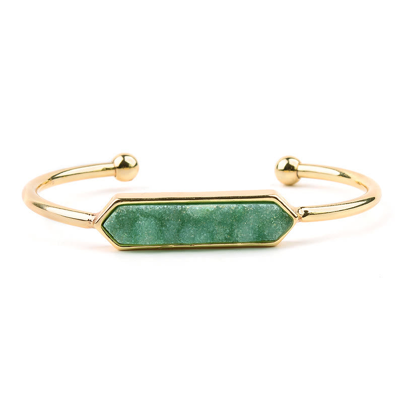 Olivenorma Natural Crystal Cluster Metal Copper Cuff Bracelet