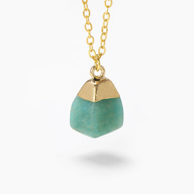 Olivenorma Square Cut Rough Stone Sweet Style Necklace