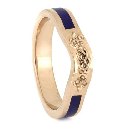 Olivenorma Celtic Knot Lapis Lazuli Bridal Ring Set