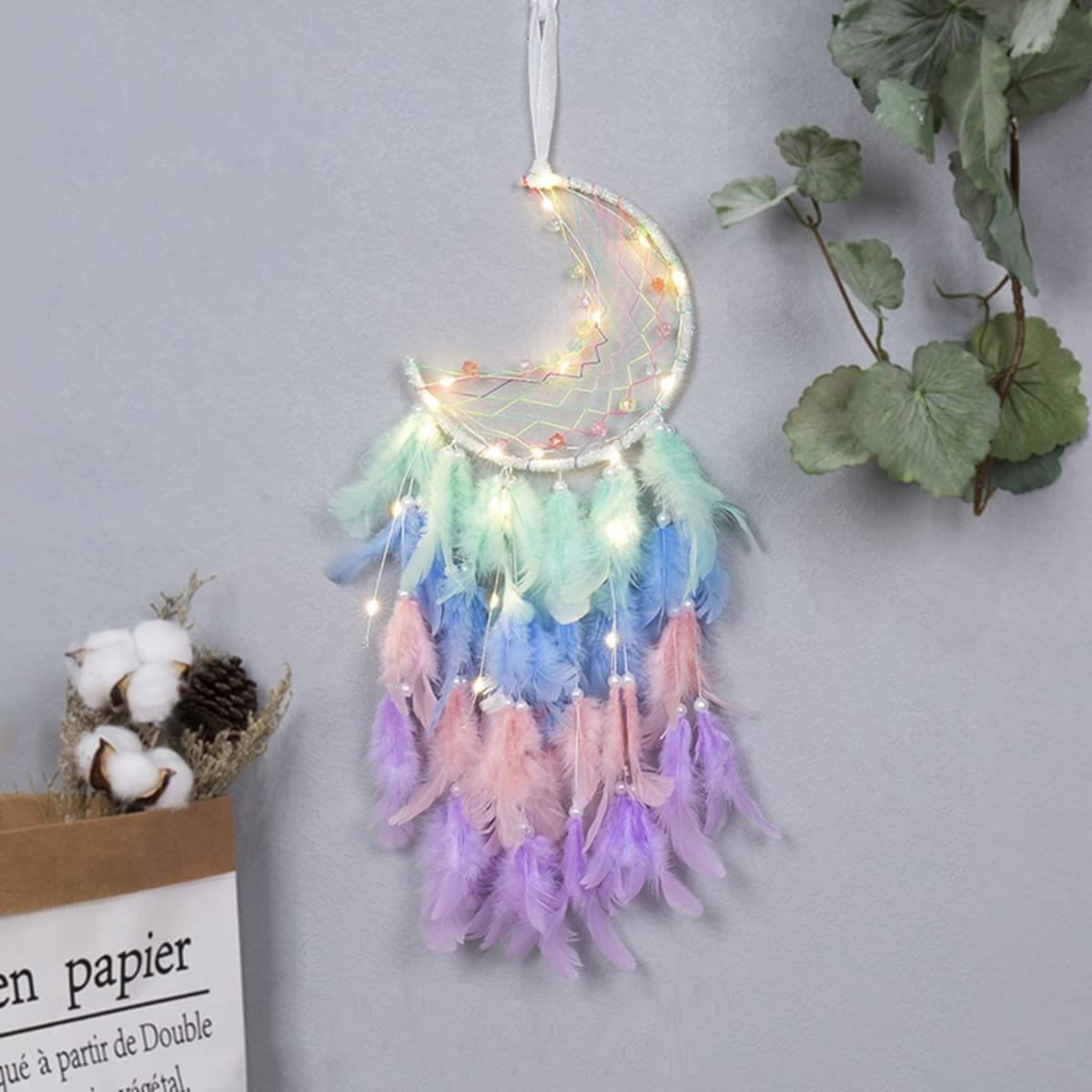 Olivenorma Colored Bead Feather Catcher