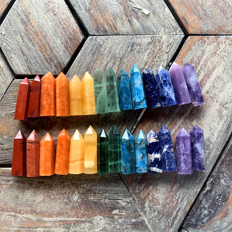 Chakra Crystal Wands Tower Crystal Set