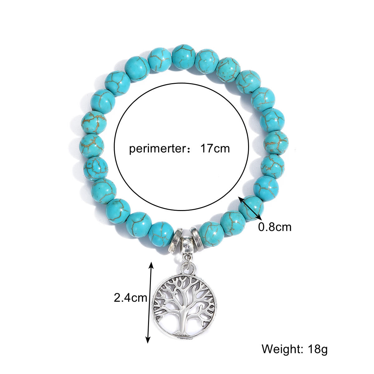 Olivenorma "Eternal Protection" Evil Eye Turquoise Bracelet