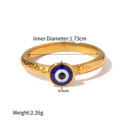 Olivenorma Various Evil Eye Glue Gold Adjustable Open Rings