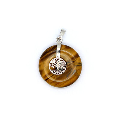 Olivenorma Natural Crystal Peace Buckle Tree Of Life Necklace