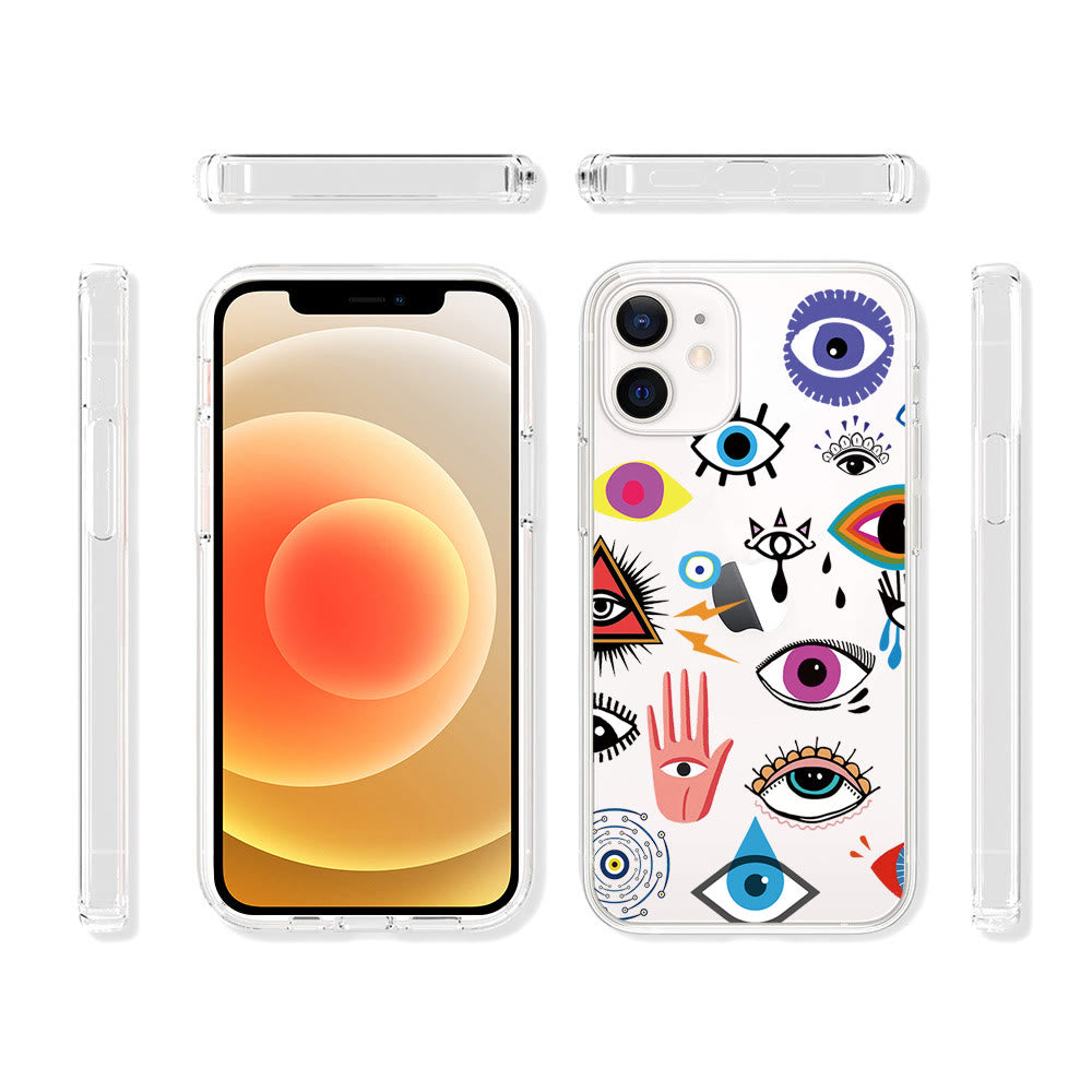 Olivenorma iPhone 13/14/15 Funny Evil Eye Clear Phone Case