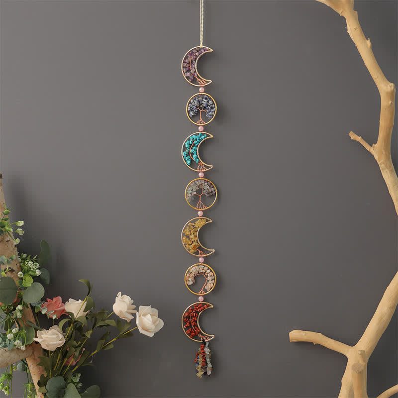 Olivenorma Chakra Stone Wrap Tree Of Life Wind Chime