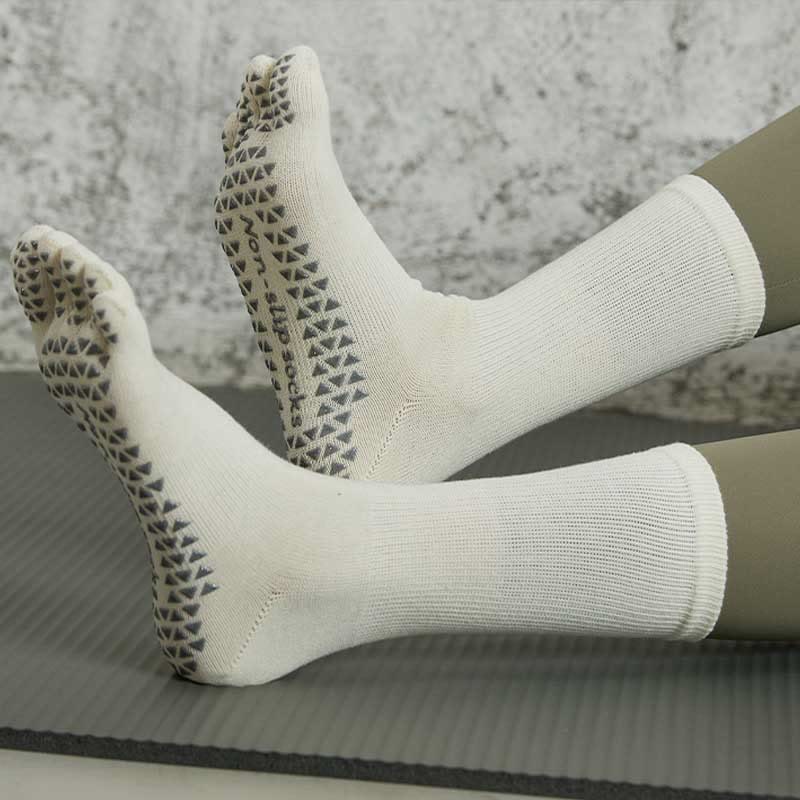 Olivenorma Yoga Pilates Non Slip Five-Toe Solid Color Socks