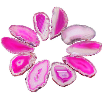 Olivenorma Natural Sliced Agate Gemstone Decoration