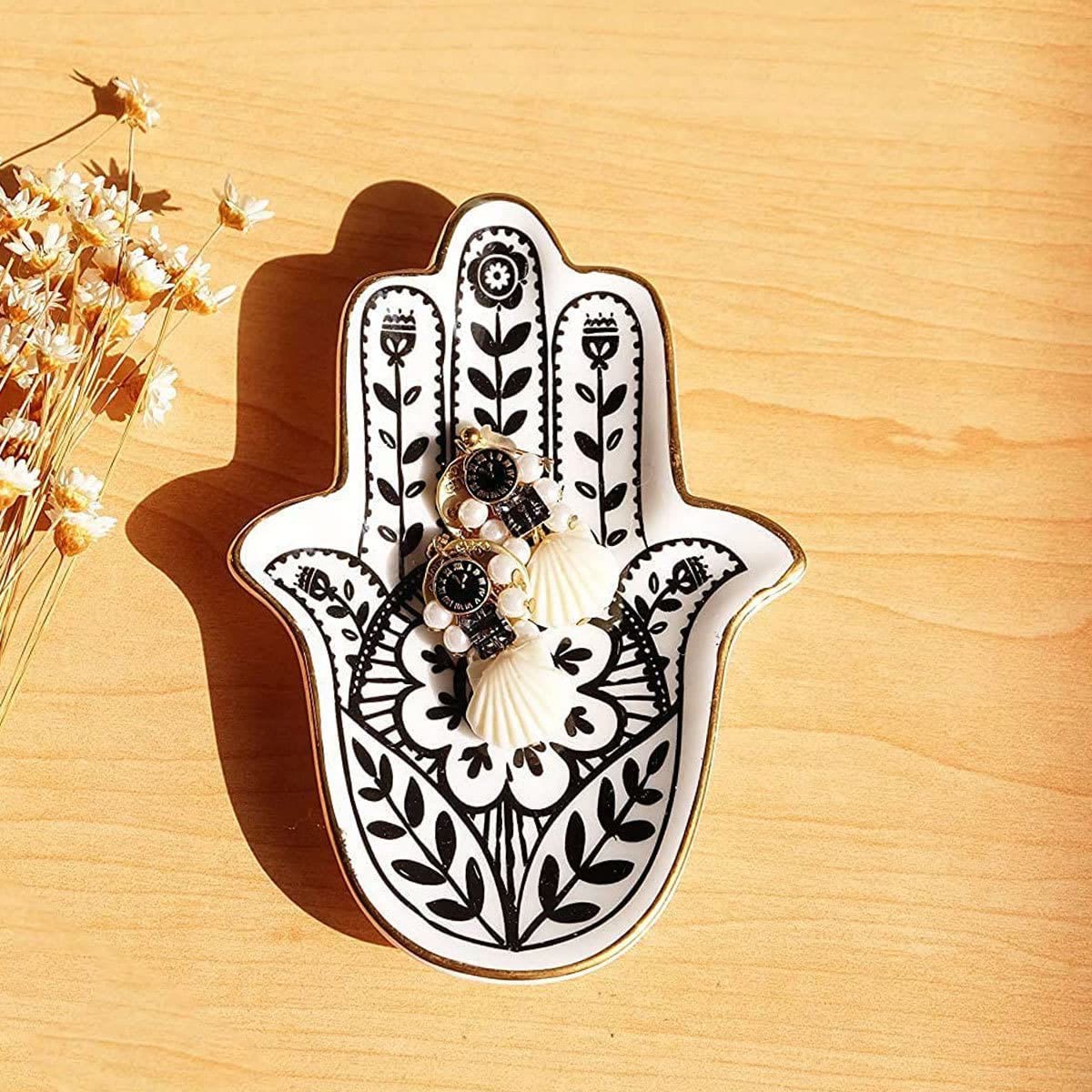 Olivenorma Trinket Ring Dish Hamsa Small Jewelry Coaster