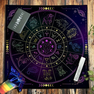 Olivenorma Constellations Zodiac Signs Divination Tarot Tablecloth