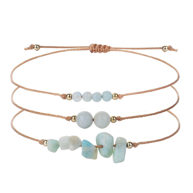 Olivenorma Gravel Beaded Braided Bracelet Set