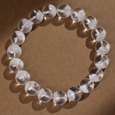 Olivenorma 7-19mm White Phantom Quartz Beaded Bracelet