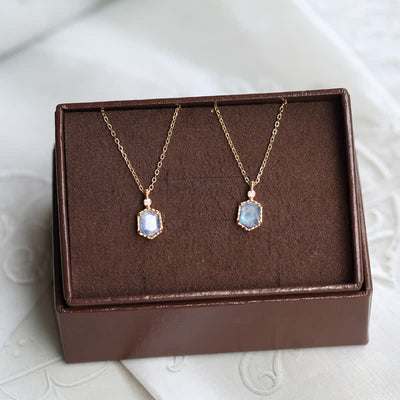 Olivenorma Natural Blue Moonstone Jewelry Set