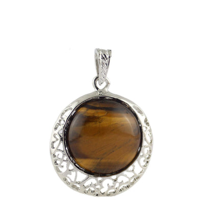 Olivenorma Round Crystal Genuine Stone Adjustable Necklace