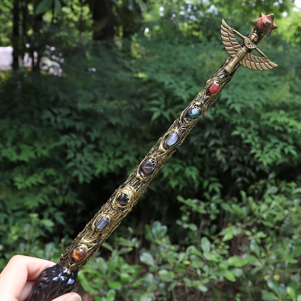 Olivenorma Natural Chakra Merkaba Crystal Wands