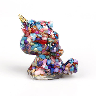 Olivenorma Crystal Unicorn Gemstone Decoration