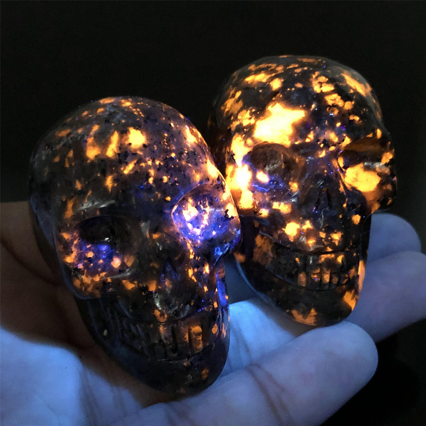 Olivenorma Yooperlite  Crystal Skull Decoration