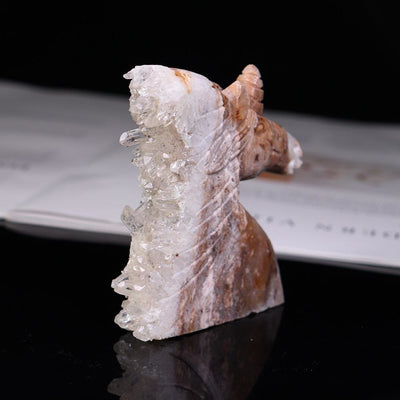 Olivenorma Natural Clear Crystal Unicorn Gemstone Decoration