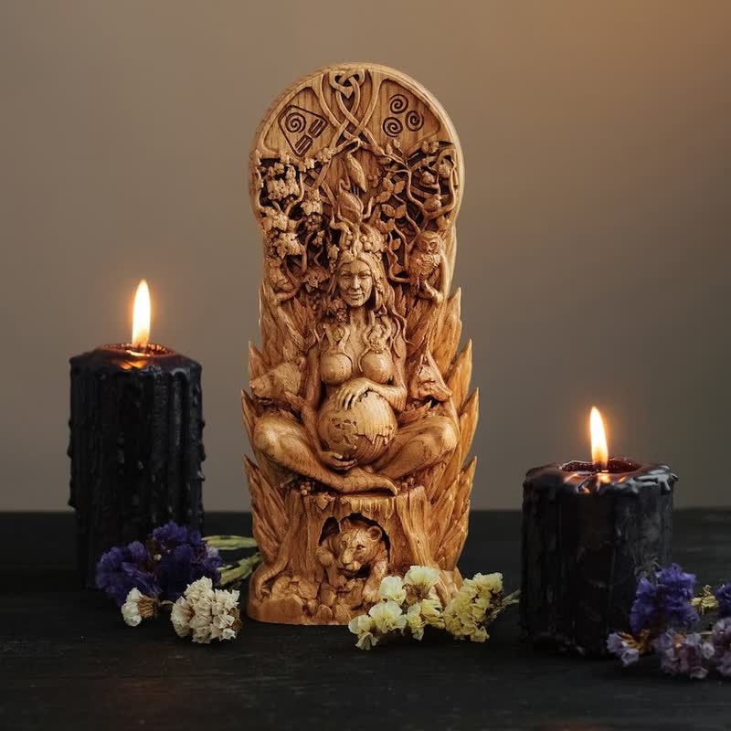 Olivenorma Gaia Goddess Statue Resin Pagan Decoration