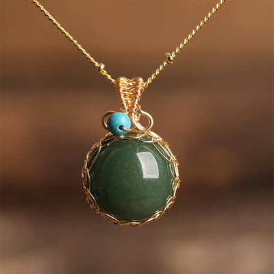 Olivenorma Delicate Natural Crystal Sphere Necklace