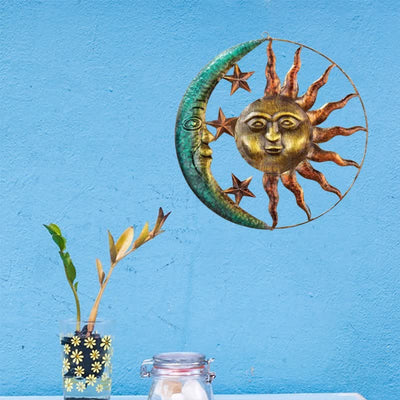 Olivenorma Sun Moon Face Wall Decor