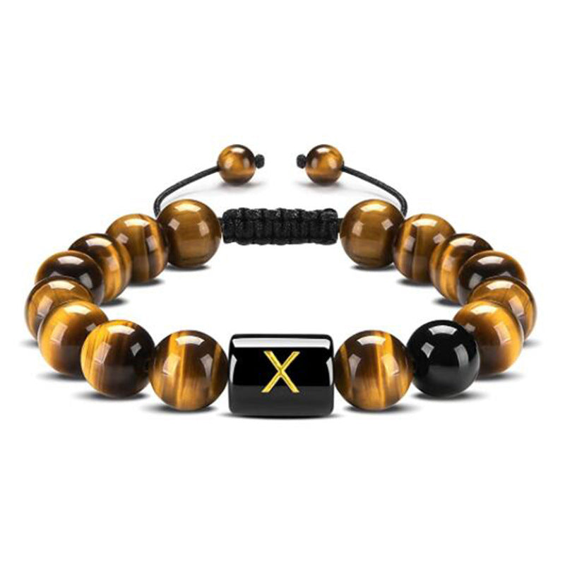 Tiger Eye Letter Protection Bracelet